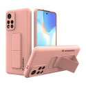 Wozinsky Wozinsky Kickstand Case Silicone Stand Cover Xiaomi Poco M4 Pro 5G Pink