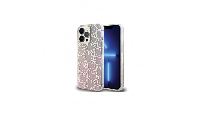 Hello Kitty Hello Kitty IML Gradient Electrop Crowded Kitty Head Case for iPhone 13 Pro Max - Pink