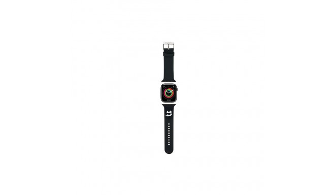 Karl Lagerfeld Karl Lagerfeld 3D Rubber Choupette Heads Strap for Apple Watch 38/40/41mm - Black