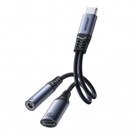 Joyroom Joyroom SY-C02 2in1 DAC adapter USB-C to USB-C / 3.5 mm mini jack - black