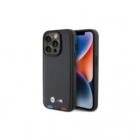 BMW BMW BMHCP15L22PTDK iPhone 15 Pro 6.1" black/black Leather Stamp Tricolor