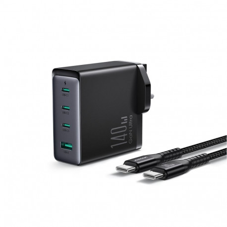 Joyroom GaN charger UK Joyroom JR-TCG05UK 140W 3x USB-C USB-A + USB-C / USB-C cable 240W 1.2m