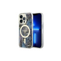 Guess Guess GUHMP14LHLEOPWB iPhone 14 Pro 6.1" blue/blue hardcase Leopard MagSafe