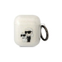 Karl Lagerfeld Karl Lagerfeld KLA2HNKCTGT Airpods 1/2 cover transparent Gliter Karl&Choupette