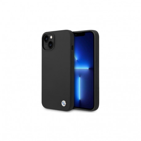 BMW Case BMW BMHCP14MSILBK iPhone 14 Plus 6.7" black/black Silicone Metal Logo
