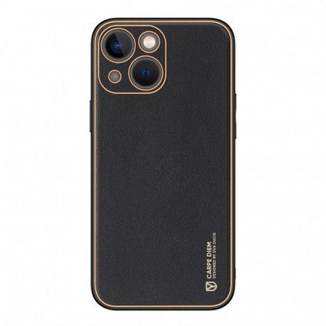 Dux Ducis Dux Ducis Yolo iPhone 14 Plus case elegant faux leather cover black