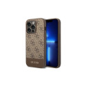Guess Guess GUHCP14LG4GLBR iPhone 14 Pro 6,1" brzowy/brown hard case 4G Stripe Collection