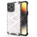 Hurtel Honeycomb case for iPhone 14 Pro Max armored hybrid cover transparent
