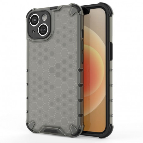 Hurtel Honeycomb case for iPhone 14 armored hybrid cover black
