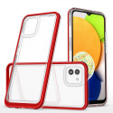Hurtel Clear 3in1 case for Samsung Galaxy A03 silicone cover with frame red