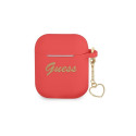 Guess Guess GUA2LSCHSR AirPods cover red/red Silicone Charm Heart Collection
