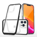 Hurtel Clear 3in1 case for iPhone 14 Pro Max silicone cover with frame black