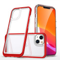 Hurtel - Clear 3in1 case for iPhone 14 Plus silicone cover with frame red