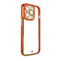 Hurtel Fashion Case for iPhone 12 Pro Max Gold Frame Gel Cover Red
