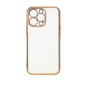 Hurtel Lighting Color Case for Xiaomi Redmi Note 11 Pro gel cover with gold frame white