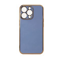 Hurtel Lighting Color Case for iPhone 12 Pro Max blue gel cover with gold frame