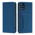 Hurtel Magnet Card Case for Xiaomi Redmi Note 11 Pro Pouch Card Wallet Card Holder Blue