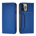 Hurtel - Magnet Card Case for iPhone 13 Pro Max Pouch Card Wallet Card Holder Blue