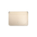 Guess Guess Saffiano Triangle Logo case for a 16" laptop - beige