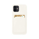 Hurtel Card Case silicone case wallet with card pocket for Samsung Galaxy S22+ (S22 Plus) white