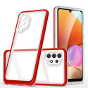 Hurtel Clear 3in1 Case for Samsung Galaxy A32 5G Frame Gel Cover Red