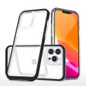 Hurtel Clear 3in1 case for iPhone 13 Pro Max case gel cover with frame black