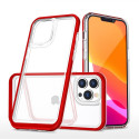 Hurtel Clear 3in1 case for iPhone 13 Pro frame cover gel red