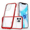 Hurtel Clear 3in1 Case for iPhone 12 Pro Max Frame Cover Gel Red