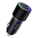 Joyroom Joyroom car charger 2 x USB with backlight 24W black (JR-CL10)