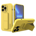 Wozinsky Wozinsky Kickstand Case silicone case with stand for iPhone 13 mini yellow
