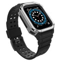Hurtel Protect Strap Band for Apple Watch 38/40/41mm Armored Case Strap - Black, Silver