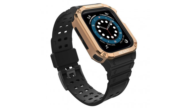 Hurtel Protect Strap Band for Apple Watch 38/40/41mm Armored Case Strap - Black, Rose Gold