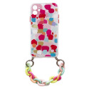 Hurtel Color Chain Case gel flexible elastic case cover with a chain pendant for Samsung Galaxy S21+