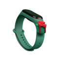 Hurtel - Strap Xmas for Xiaomi Mi Band 3 / 4 Christmas Silicone Strap Bracelet with Gift - Dark Gree