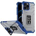 Hurtel Crystal Ring Case Kickstand Tough Rugged Cover for iPhone 12 Pro Max blue