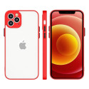 Hurtel Milky Case silicone flexible translucent case for Samsung Galaxy S21 Ultra 5G red