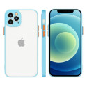 Hurtel Milky Case silicone flexible translucent case for Samsung Galaxy S21+ 5G (S21 Plus 5G) blue