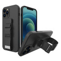 Hurtel Rope case gel case with a chain lanyard bag lanyard iPhone 13 mini black
