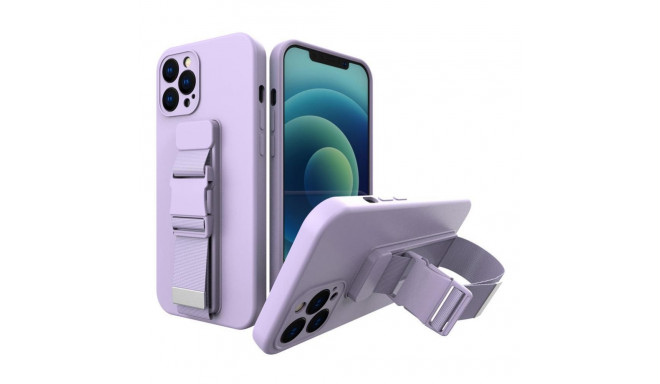 Hurtel Rope case Gel case with a chain lanyard bag lanyard iPhone 11 Pro purple