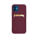 Hurtel Card Case Silicone Wallet Case with Card Slot Documents for Samsung Galaxy A42 5G Burgundy