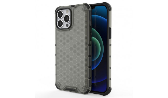 Hurtel Honeycomb Case armor cover with TPU Bumper for iPhone 13 Pro Max black