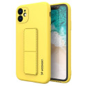 Wozinsky Wozinsky Kickstand Case Silicone Stand Cover for Samsung Galaxy A22 4G Yellow