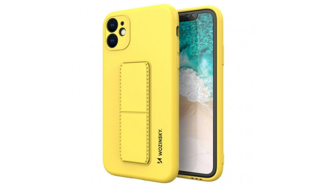 Wozinsky - Wozinsky Kickstand Case silicone case with stand for iPhone 12 Pro Max yellow
