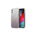 Guess Guess GUHCP12SPCUGLSPI iPhone 12 mini 5.4" pink/pink hardcase Glitter Gradient Script