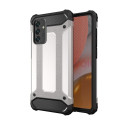Hurtel Hybrid Armor Case Tough Rugged Cover for Samsung Galaxy A72 4G silver