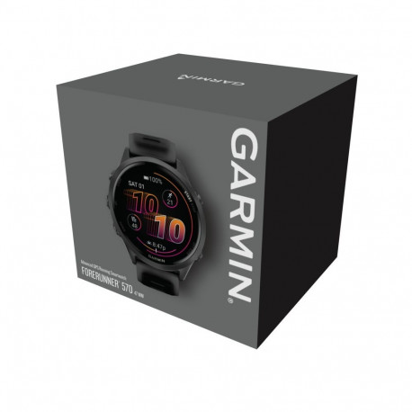 Garmin FORERUNNER 570 - 47mm, Slate Grey Aluminium with Translucent Black/Black Band
