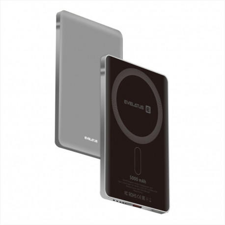 Evelatus Evelatus PD20W 5000mAh Power Bank MagLink Elite With Wireless charging EVEP02PBMES Silver