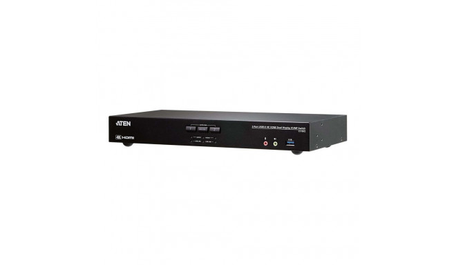 Aten CS1842-AT-G 2-Port True 4K HDMI Dual-View KVM Switch with Audio & USB 3.0 Hub |