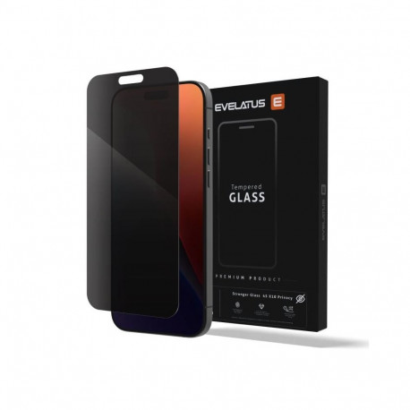 Evelatus Apple iPhone 15 Privacy Corning Gorilla Glass Anti-Static 3D Full Cover 10X Stronger