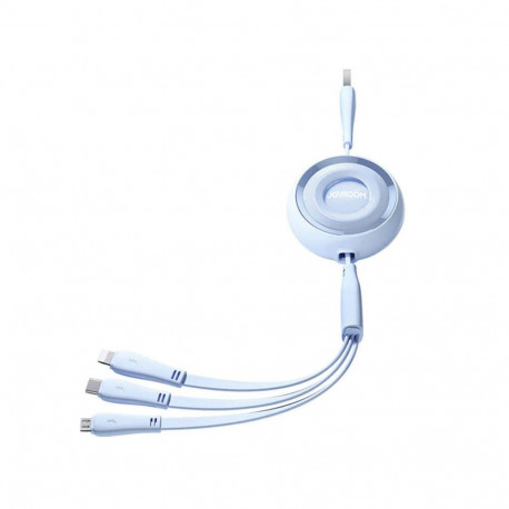 Joyroom 3in1 Joyroom Colorful USB to USB-C/Lightning/Micro USB cable 3.5A, 1m (blue)